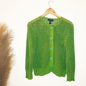 Cable & Gauge Green Knit Sweater Size XL